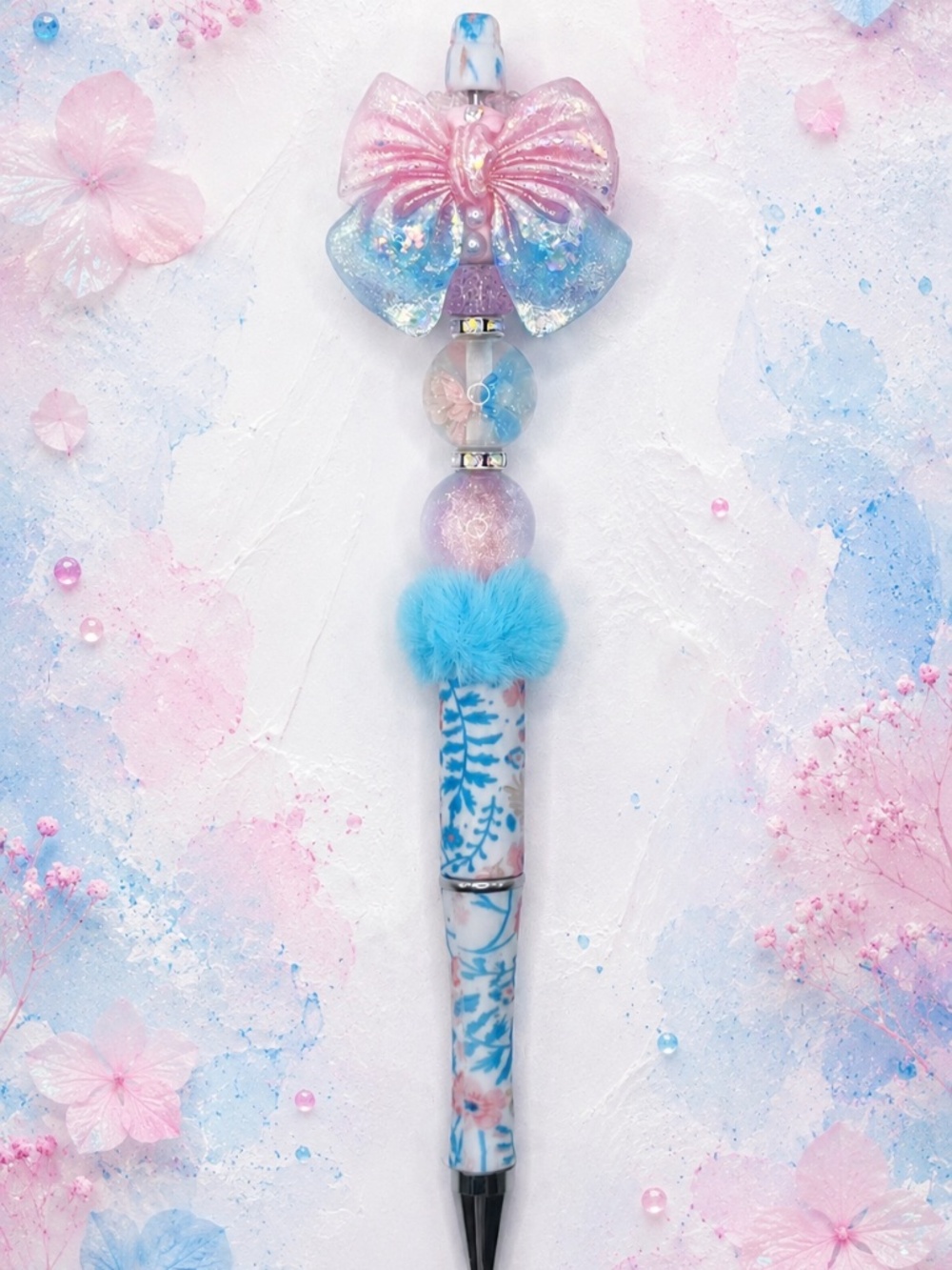 Cotton Candy Colored Bloom Bow Pen